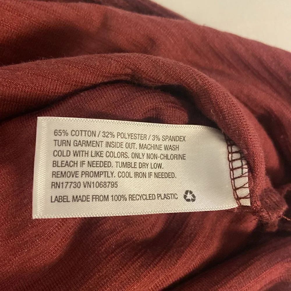 Maroon Mock Neck Ribbed Sweater A New Day Size XXL - Picture 5 of 5